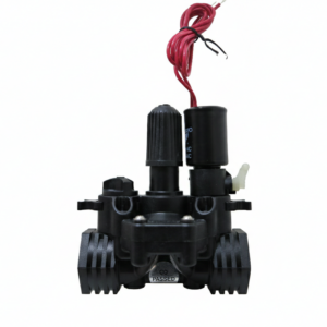 Válvula Elétrica Plástica Rosca 1″ C/Controle de Fluxo P/Irrig