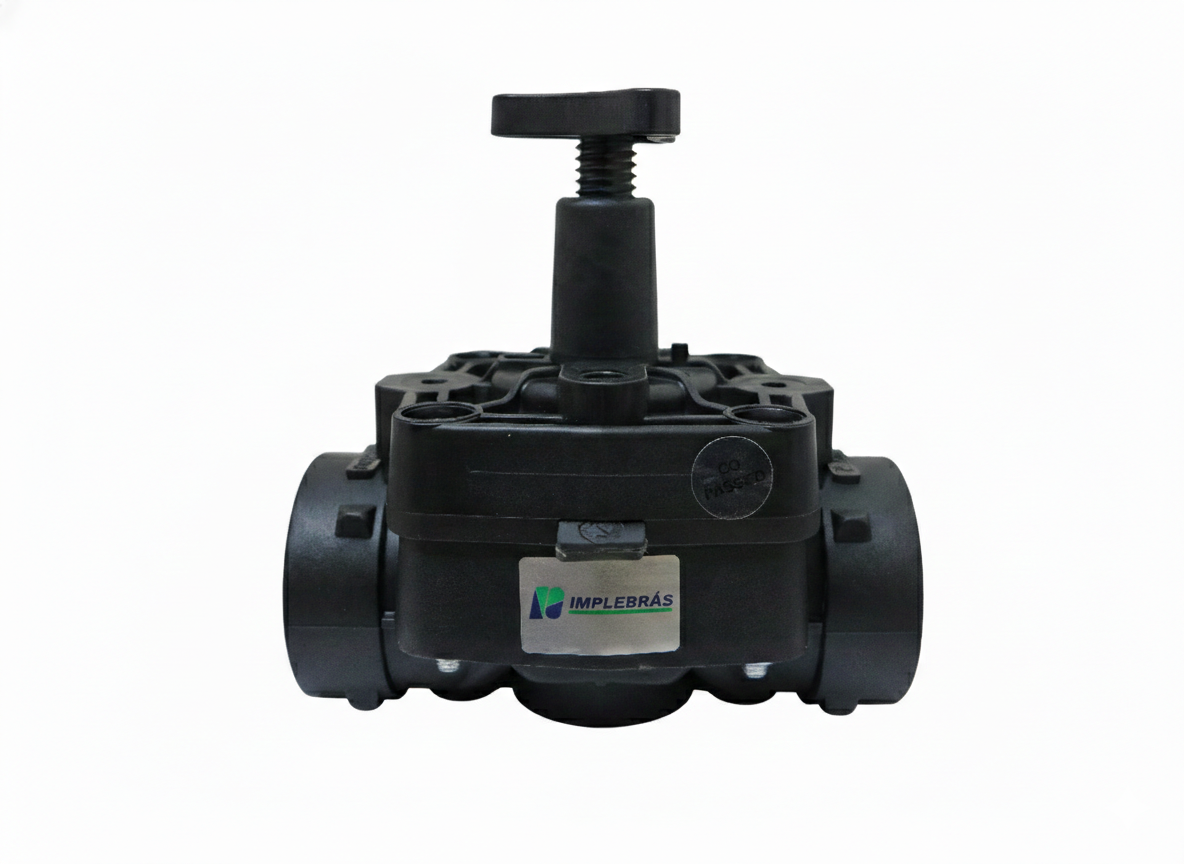 Válvula Hidraúlica Básica Plástica Rosca 2″ C/Controle de Fluxo P/Irrig