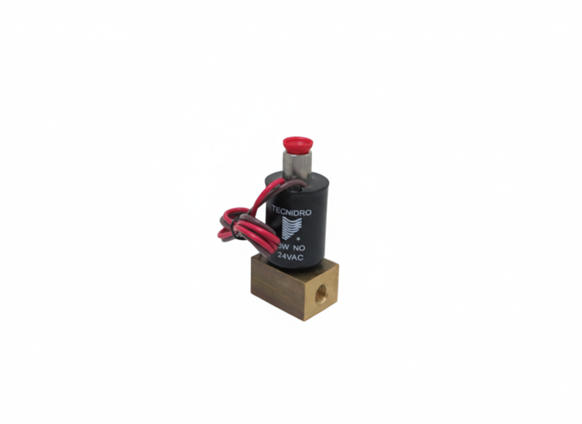 Solenoide 3 Vias N.O 24Vac Base Latão P/Irrig